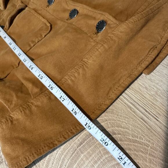 Free People Everlyn Cropped Jacket Mary Gold Mustard Brown M - Picture 16 of 16